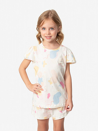 PIJAMA INFANTIL SHORT DOLL MANGA CURTA
