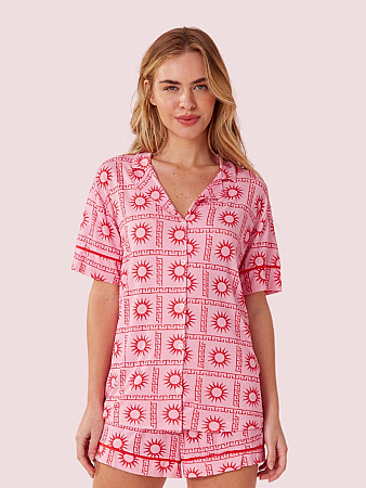 PIJAMA FEMININO CAMISARIA MANGA CURTA