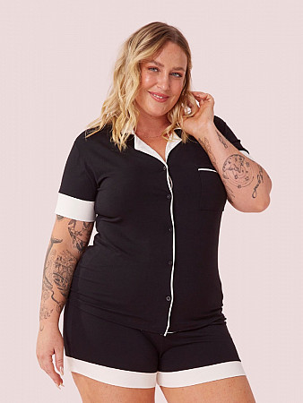 PIJAMA PLUS SIZE CAMISARIA MANGA CURTA