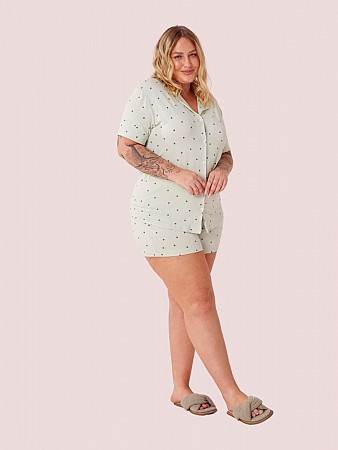 PIJAMA PLUS SIZE CAMISARIA MANGA CURTA