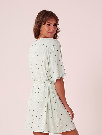 PIJAMA FEMININO ROBE DET EM RENDAS