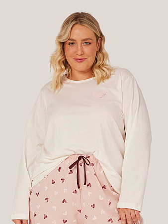 PIJAMA FEMININO LONGO PLUS SIZE