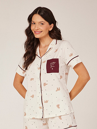 PIJAMA FEMININO CAMISARIA CURTO