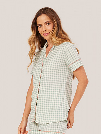 PIJAMA FEMININO CAMISARIA MANGA CURTA