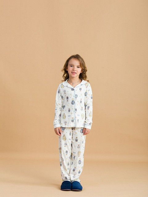 PIJAMA FEMININO CAMISARIA LONGO INFANTIL