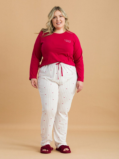 PIJAMA FEMININO LONGO PLUS SIZE