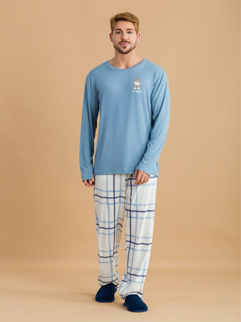 PIJAMA MASCULINO MANGA LONGA